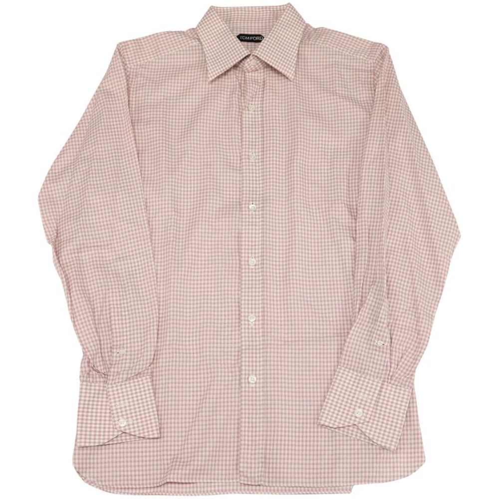 Tom Ford Gingham Button-down Shirt in Pink Cotton